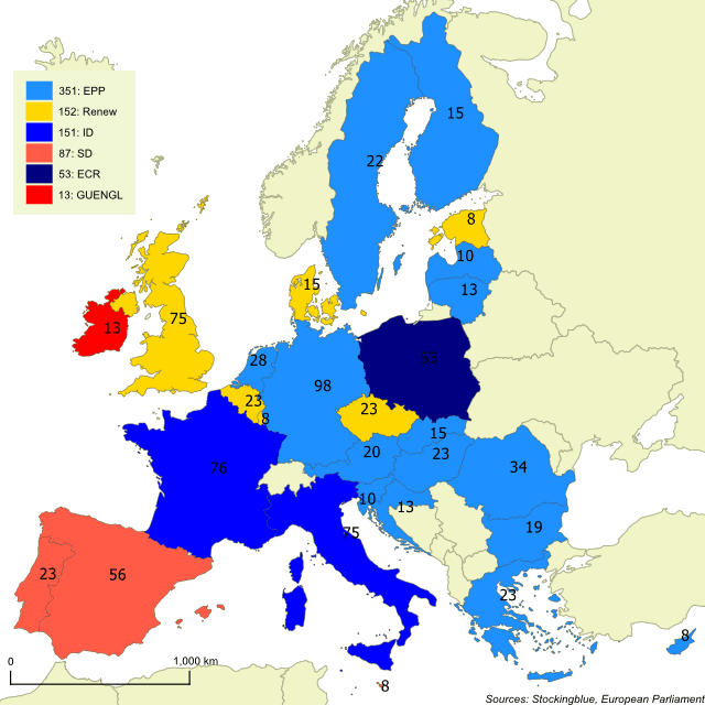 EU Parliament Electorate Results by State